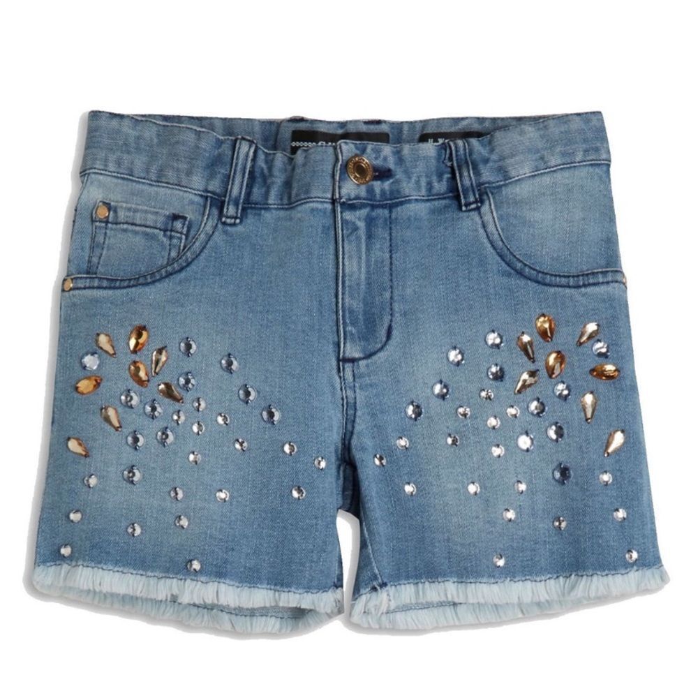 Denim Embellished Denim Shorts